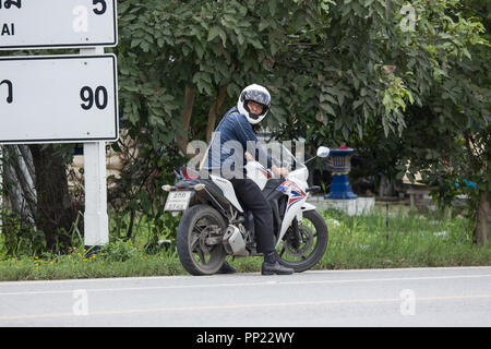 Chiangmai, Thailand - 7. August 2018: Private Racing Honda CBR Motorrad. Foto an der Straße Nr. 121 ca. 8 km von der Innenstadt von Chiang Mai, Thailand. Stockfoto