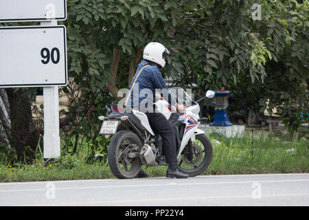 Chiangmai, Thailand - 7. August 2018: Private Racing Honda CBR Motorrad. Foto an der Straße Nr. 121 ca. 8 km von der Innenstadt von Chiang Mai, Thailand. Stockfoto