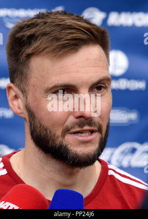 Neustift, Tirol, Österreich - Mai 22., 2018. Russische fußball Spieler Vladimir Granat während der Trainingslager in Neustift, Österreich. Stockfoto