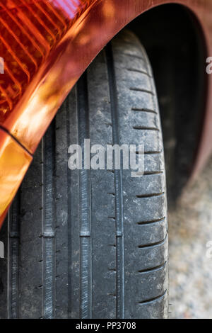 Die Lauffläche eines Autos Stockfoto