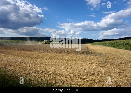 Mit modernen Maschinen, arbeiten in der Landwirtschaft sehr viel einfacher ist, hier einen Mähdrescher Stockfoto