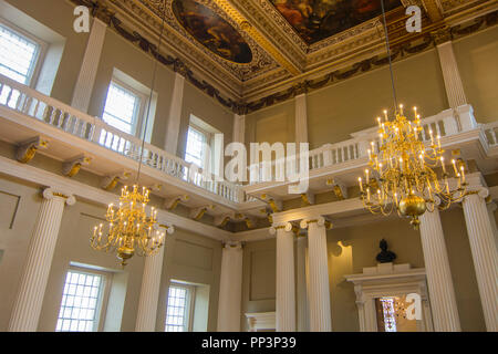 Bankett- Haus Interieur, eine Landmark London Gebäude in Whitehall Stockfoto