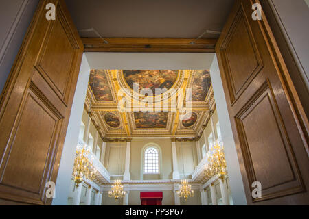 Bankett- Haus Interieur, eine Landmark London Gebäude in Whitehall Stockfoto