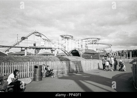 Cobra Achterbahnfahrt an Paultons Park, Southampton, England, Vereinigtes Königreich. Stockfoto