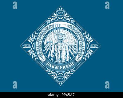 Farm Fresh ist ein Vektor Illustration über hochwertige landwirtschaftliche Produkte Stock Vektor