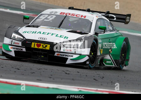 Misano Adriatico, Italien - 25. August 2018: EIN Schaeffler Audi RS5 DTM des Audi Sport Team Phoenix, angetrieben von Mike Rockenfeller, während der Rennen in der DTM Stockfoto