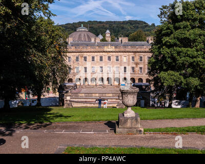 Buxton, die Mondsichel gesehen von den Pisten, Derbyshire Stockfoto