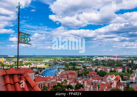 Luftaufnahme von Danzig in Polen. Stockfoto