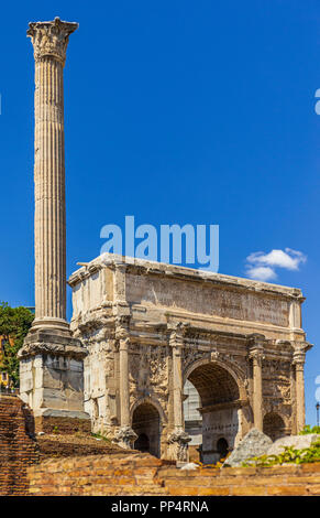 Forum Romanum vom Capitol Hill Stockfoto