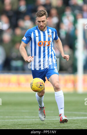 Rugby Park, Kilmarnock, Großbritannien. 23 Sep, 2018. Ladbrokes Premiership Fußball, Kilmarnock gegen Celtic; Steven O'Donnell von Kilmarnock am Ball Quelle: Aktion plus Sport/Alamy leben Nachrichten Stockfoto