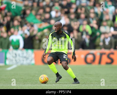 Rugby Park, Kilmarnock, Großbritannien. 23 Sep, 2018. Ladbrokes Premiership Fußball, Kilmarnock gegen Celtic; Youssouf Mulumbu von Celtic am Ball Quelle: Aktion plus Sport/Alamy leben Nachrichten Stockfoto