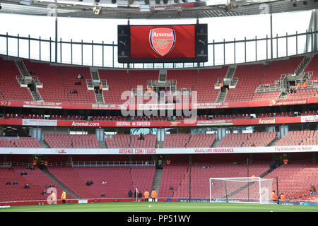 London, Großbritannien. 23. September 2018. Allgemeine Ansicht von Premier League Spiel zwischen Arsenal und Everton im Emirates Stadium am 23. September 2018 in London, England. (Foto von Zed Jameson/phcimages.com) Credit: PHC Images/Alamy leben Nachrichten Stockfoto