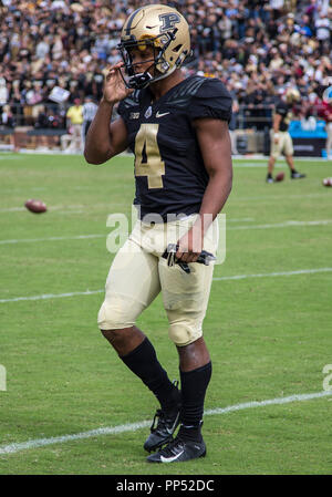 West Lafayette, Indiana, USA. 22 Sep, 2018. Während der NCAA Football Spiel Action zwischen dem Boston College Eagles und die Purdue Kesselschmiede an: Ross-Ade Stadium in West Lafayette, Indiana. Purdue besiegt Boston College 30-13. Johann Mersits/CSM/Alamy leben Nachrichten Stockfoto