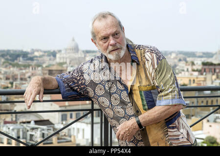 Rom, Italien. 21 Sep, 2018. Terry Gilliam an "dem Mann, der getötet Don Quixote" fotoshooting im Hotel Bernini am 21. September in Rom, Italien 2018. | Verwendung der weltweiten Kredit: dpa/Alamy leben Nachrichten Stockfoto