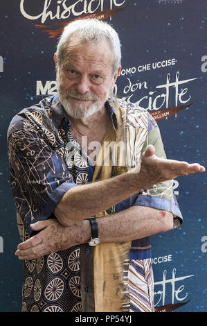 Rom, Italien. 21 Sep, 2018. Terry Gilliam an "dem Mann, der getötet Don Quixote" fotoshooting im Hotel Bernini am 21. September in Rom, Italien 2018. | Verwendung der weltweiten Kredit: dpa/Alamy leben Nachrichten Stockfoto