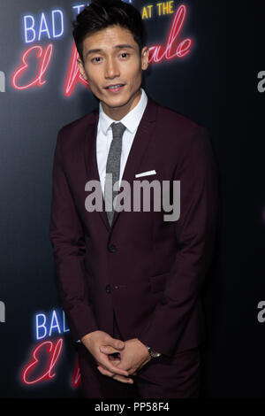 Hollywood, USA. 12 Sep, 2018. Manny Jacinto besucht die Premiere von Twentieth Century Fox "Schlechte Zeiten im El Royale' bei TCL Chinese Theatre am 22. September 2018 in Hollywood, Kalifornien. Credit: Foto Access/Alamy leben Nachrichten Stockfoto