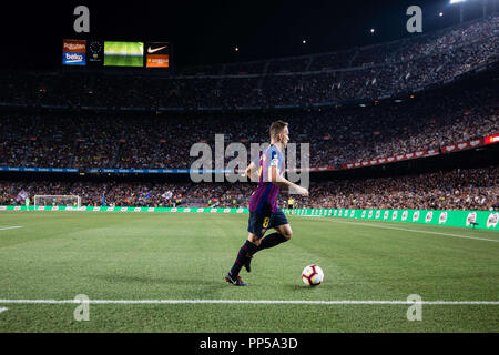 Barcelona, Spanien. 23. September 2018. Während der Liga Spiel zwischen dem FC Barcelona gegen Girona im Camp Nou Stadion in Barcelona, am 23. September 2018, Spanien. 23 Sep, 2018. Quelle: AFP 7/ZUMA Draht/Alamy leben Nachrichten Stockfoto