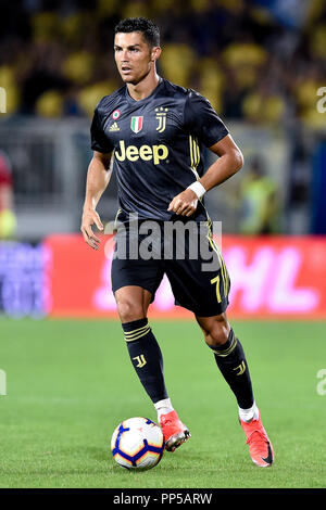 Cristiano Ronaldo von Juventus Turin in der Serie A Match zwischen Frosinone und Juventus im Stadio, Matusa Frosinone, Italien am 23. September 2018. Foto von Giuseppe Maffia. 23 Sep, 2018. Quelle: AFP 7/ZUMA Draht/Alamy leben Nachrichten Stockfoto