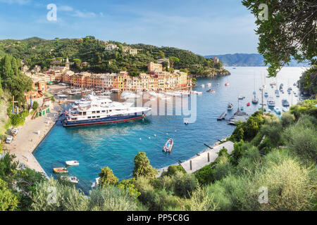 Luxus Hafen von Portofino, Ligurien, Italien Stockfoto