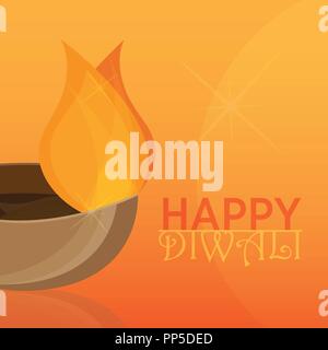 Vector Illustration auf das Thema der traditionellen Feier der Happy diwali Stock Vektor