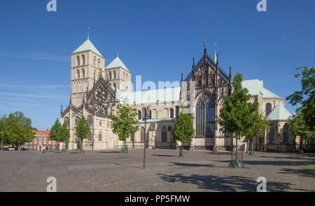 St. Paulus Dom, Domplatz, Münster in Westfalen, Nordrhein-Westfalen, Deutschland, Europa ich St. Paulus-Dom, Domplatz, Münster in Westfalen, Nordr Stockfoto