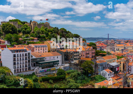 Luftaufnahme von Lissabon Stockfoto