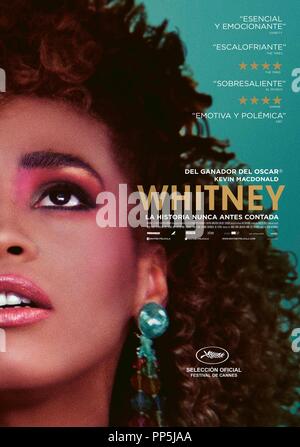 Original Film Titel: Whitney. Englischer Titel: Whitney. Jahr: 2018. Regie: KEVIN MCDONALD, Kevin Macdonald. Stars: WHITNEY HOUSTON. Credit: LIGHTBOX/Album Stockfoto