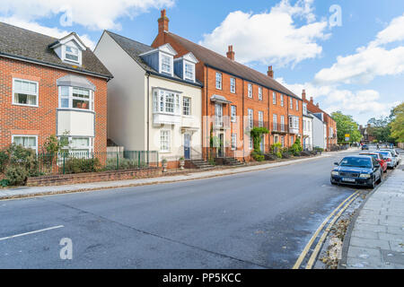 Reihenhäuser Stadthäuser in Crane Street Salisbury GROSSBRITANNIEN Stockfoto