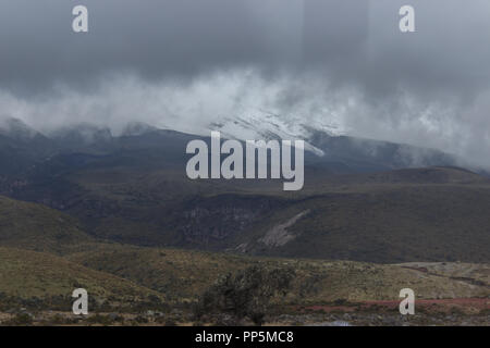 Blick auf die Strato Vulkan Cotopaxi, Ecuador Stockfoto
