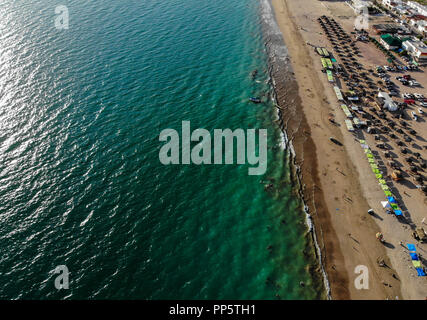 Luftaufnahme von Kino Bay in Sonora, Mexiko. Strand. Touristische Destination........ Vista aerea de Bahía de Kino de Sonora, Mexiko. Playa. Destino Turistico Stockfoto