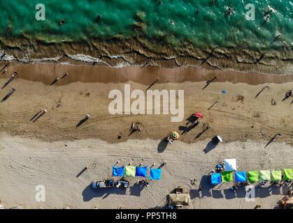 Luftaufnahme von Kino Bay in Sonora, Mexiko. Strand. Touristische Destination........ Vista aerea de Bahía de Kino de Sonora, Mexiko. Playa. Destino Turistico Stockfoto