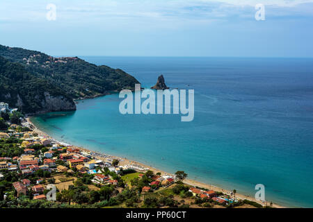 Ai Gordis exotischen Strand auf der Insel Korfu, Griechenland. Stockfoto