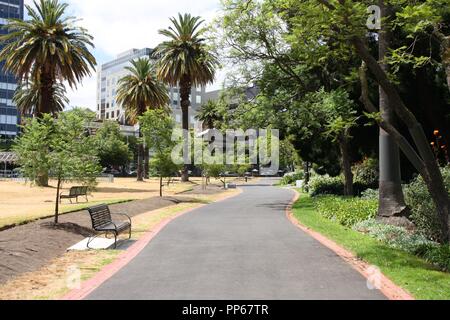 Melbourne in Victoria, Australien. Das Parlament Gärten, berühmten Park- und Erholungsgebiet. Stockfoto