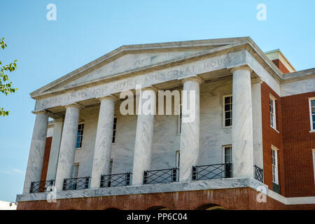 Uns Post und Court House, 116 North Main Street, Harrisonburg, Virginia Stockfoto