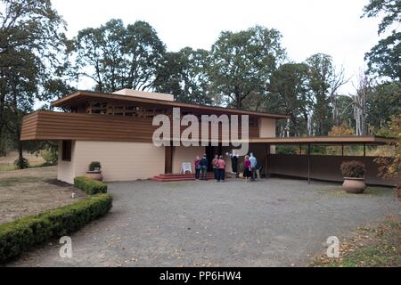 The Gordon House, entworfen von Frank Lloyd Wright, in Silverton, Oregon, USA. Stockfoto