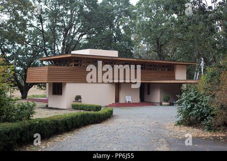 The Gordon House, entworfen von Frank Lloyd Wright, in Silverton, Oregon, USA. Stockfoto