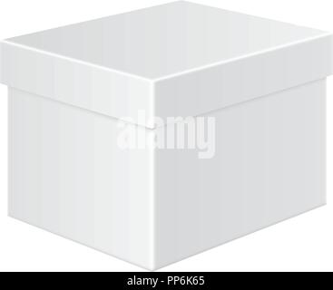 Box mockup. Weiße Vorlage Stock Vektor