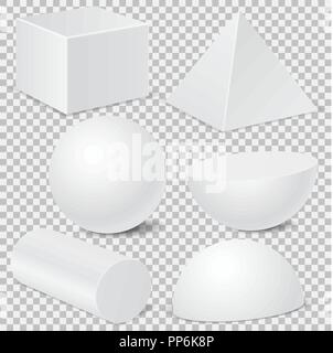 Geometrische Form mockup eingestellt. 3d-Vorlagen isoliert Stock Vektor