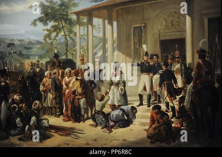 Nicolaas Pieneman (1809-1860). Niederländische Maler. Die Verhaftung der Diepo Negoro von Generalleutnant Baron de Kock, C. 1830-1835, das Rijksmuseum. Amsterdam. Niederlande. Stockfoto