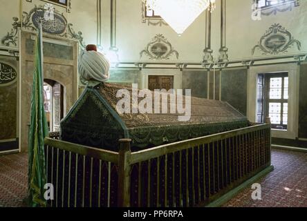 Grabmal von Sultan Bayezid II oder Bayezed-i-Veli (1447-1512), des Osmanischen Reiches, von 1481-1512. Haus des Osman. Bayezid II.-Moschee. Istanbul. Die Türkei. Stockfoto