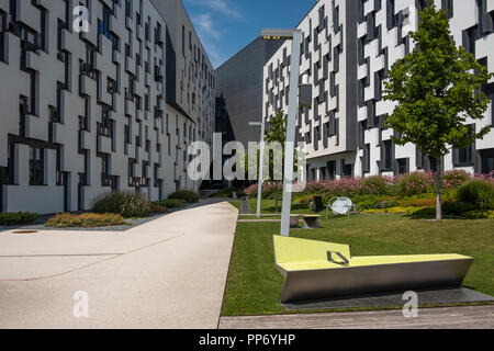 Wirtschaftsuniversität Wien: Die Gebäude des Campus werden von Architekturbüros aus Spanien, das Vereinigte Königreich, Deutschland, Stockfoto