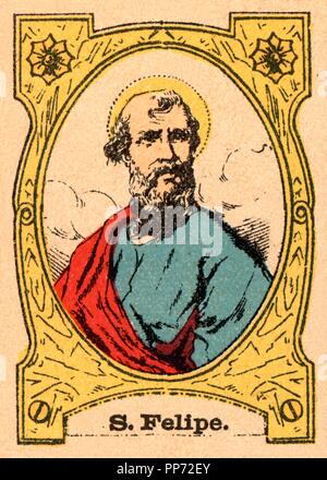 San Felipe Neri (1515-1595), apóstol de Roma, fundador del Oratorium Italiano. Litografía de 1885. Stockfoto