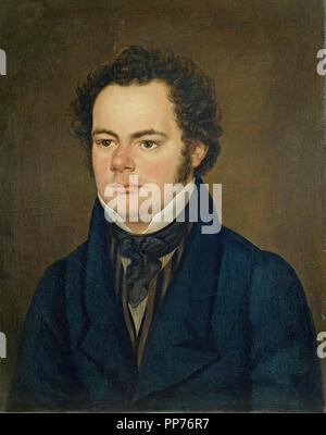 Porträt von Franz Schubert (1797-1828). Museum: Gesellschaft der Musikfreunde. Autor: Leopold Kupelwieser. Stockfoto