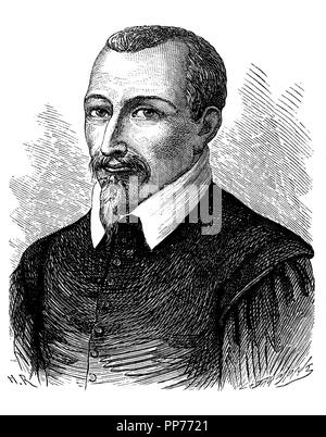 Olivier de Serres (1539-1619), Investigador de las técnicas agrícolas Francés. Grabado de 1873. Stockfoto