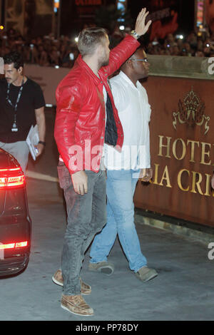 San Sebastian, Spanien. 23 Sep, 2018. Ryan Gosling kommt von Maria Cristina Hotel während der 66Th San Sebastian Film Festival in San Sebastian, Spanien am 23. September 2018 Quelle: Jimmy Olsen/Medien Punch *** Keine Spanien***/Alamy leben Nachrichten Stockfoto