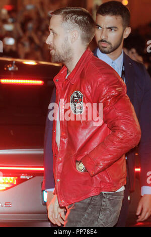 San Sebastian, Spanien. 23 Sep, 2018. Ryan Gosling kommt von Maria Cristina Hotel während der 66Th San Sebastian Film Festival in San Sebastian, Spanien am 23. September 2018 Quelle: Jimmy Olsen/Medien Punch *** Keine Spanien***/Alamy leben Nachrichten Stockfoto