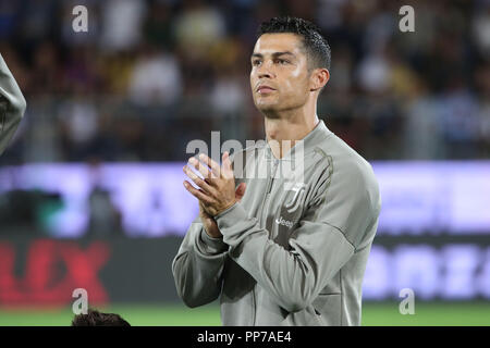 Cristiano Ronaldo (Juventus Turin). Frosinone, Italien, 24. September 2018. Fußball italienische Serie A Gleichen Frosinone gegen Juventus in Stirpe Stadion. Foto Paolo Nucci Stockfoto