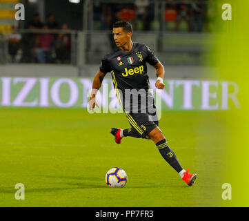 Frosinone, Italien. 23. September, 2018. Cristiano Ronaldo während der italienischen Serie A Fußball Spiel Frosinone vs Juventus FC am Stadio Stirpe auf Frosinone Italien 23 September 2018 Quelle: NAfoto/Alamy leben Nachrichten Stockfoto