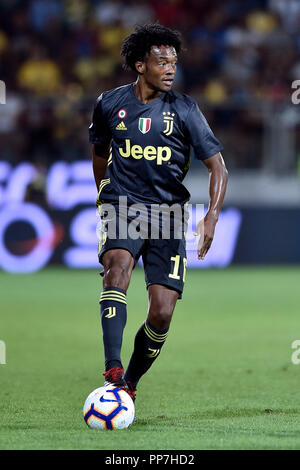 Juan Cuadrado von Juventus Turin in der Serie A Match zwischen Frosinone und Juventus im Stadio, Matusa Frosinone, Italien am 23. September 2018. Foto von Giuseppe Maffia. 23 Sep, 2018. Quelle: AFP 7/ZUMA Draht/Alamy leben Nachrichten Stockfoto