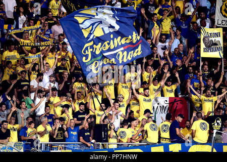 Unterstützer von Frosinone während der Serie ein Match zwischen Frosinone und Juventus im Stadio, Matusa Frosinone, Italien am 23. September 2018. Foto von Giuseppe Maffia. 23 Sep, 2018. Quelle: AFP 7/ZUMA Draht/Alamy leben Nachrichten Stockfoto